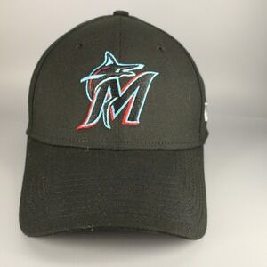 Miami Marlins Hat Cap Adult Blue Fitted Medium New Era‎ Baseball MLB Mens
